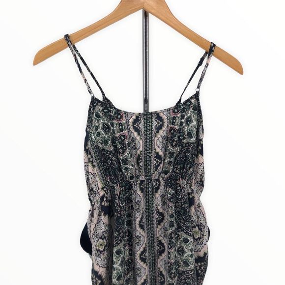 Cupcakes & Cashmere Leela Paisley Print Lace Up Sleeveless Midi Dress size M - Picture 7 of 13